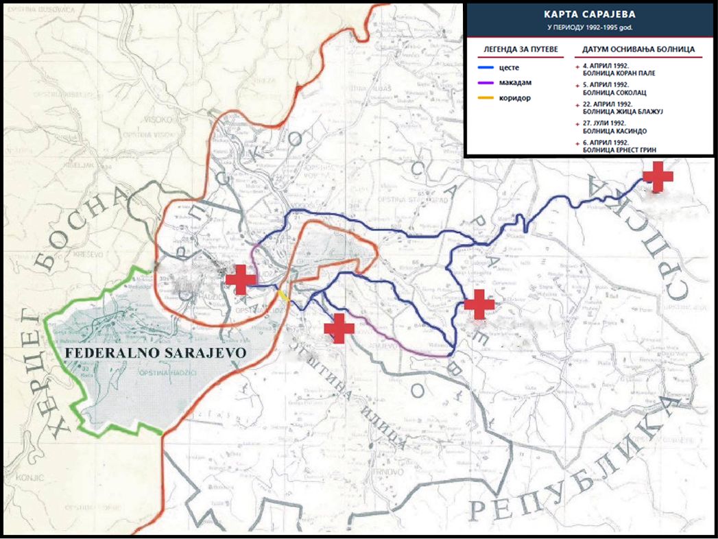 Mapa Sarajeva